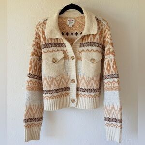 American Eagle Southwest Bohemian Aztec Cardigan Sweater Size Medium